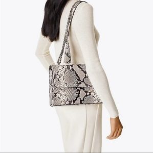 Tory Burch Fleming snakeskin embossed   bag